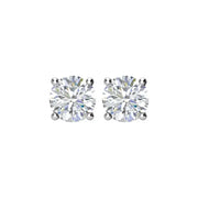 1/3 CT Natural Diamond Stud Earrings in 14K White Gold