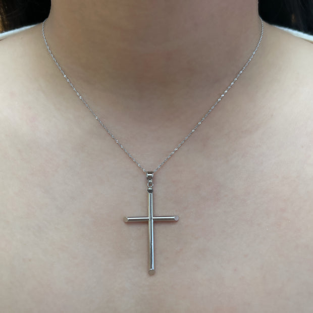 14K Cross Pendant Necklace 18"