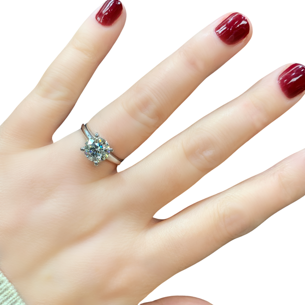 2.00ct Round Laboratory Grown Diamond Solitaire Engagement Ring