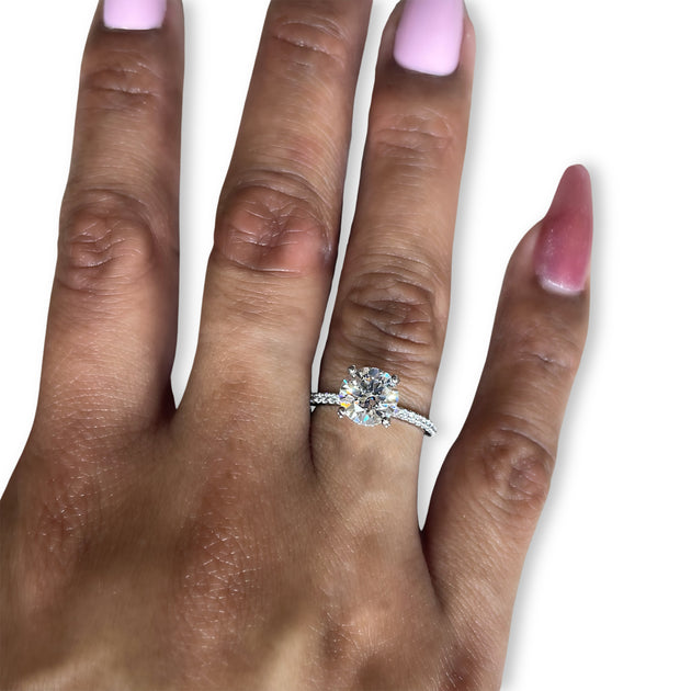 1.9 carat round clearance diamond ring