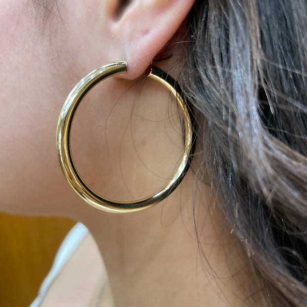 14K Large Hoop Earrings