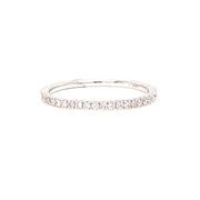 14K White Gold Diamond We4dding Band