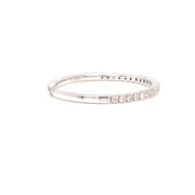 14K White Gold Diamond We4dding Band