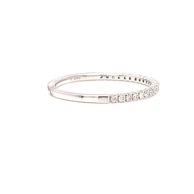 14K White Gold Diamond We4dding Band