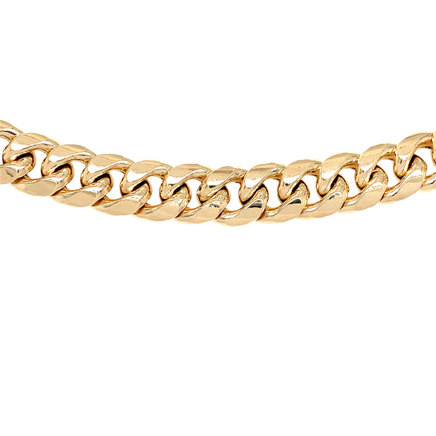 14K Gold Semi Solid Cuban Link Chain 24"