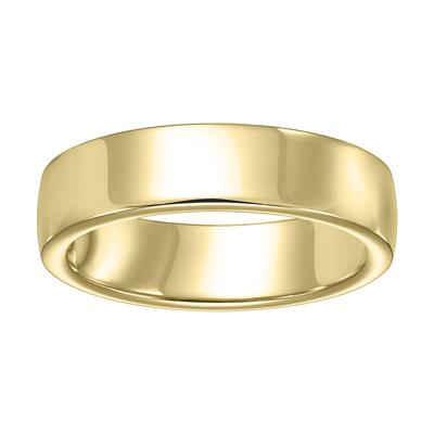 Yellow 14 Karat Plain Euro Dome 6MM Wedding Band