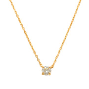 14K Yellow Gold Diamond Necklace