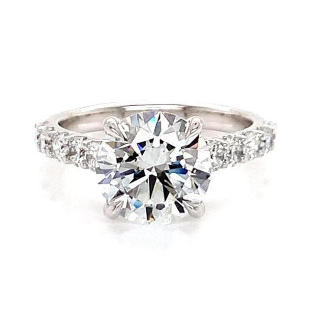 3.66ctw Pave Laboratory Grown Diamond Engagement Ring