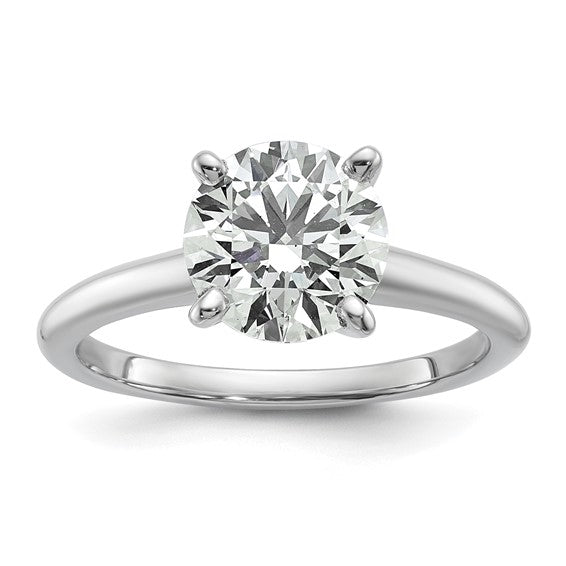 14K White Gold 2.00ct Round Lab Grown Diamond Solitaire Engagement Ring