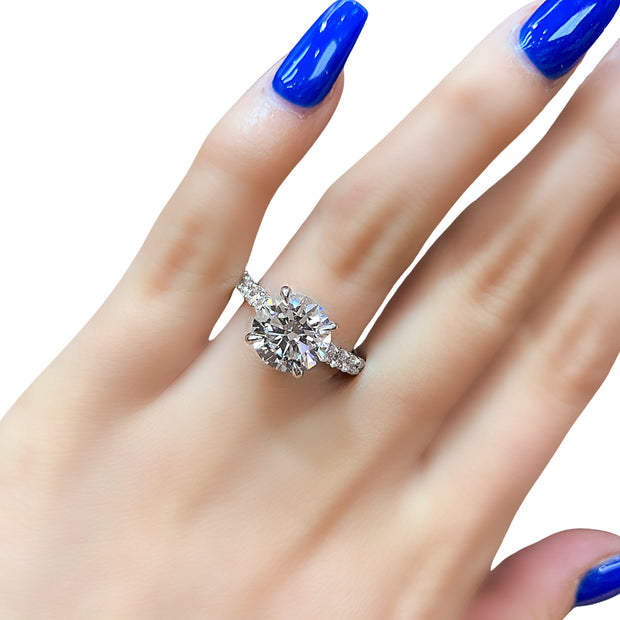 3.66ctw Pave Laboratory Grown Diamond Engagement Ring