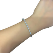 14K White Gold 1/2ctw Diamond Bangle Bracelet