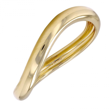 14 Karat Yellow Gold Contour Wave Band