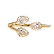 14k Yellow Gold 3-Stone Diamond Ring