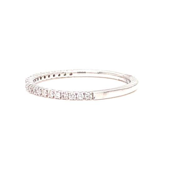14K White Gold Diamond We4dding Band