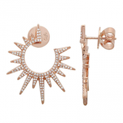 Rose Gold Starburst Earrings