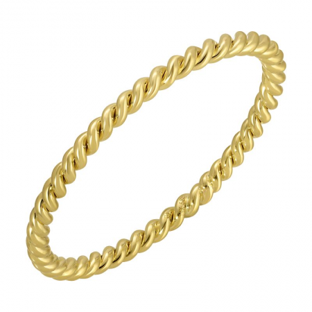 14K Gold Twisted Stackable Ring