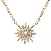 14k Yellow Gold Starburst Pendant