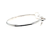 14K White Gold Hook and Eye Bangle Bracelet