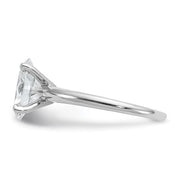 14K White Gold 2.00ct Solitaire Oval Lab Grown Diamond Engagement Ring
