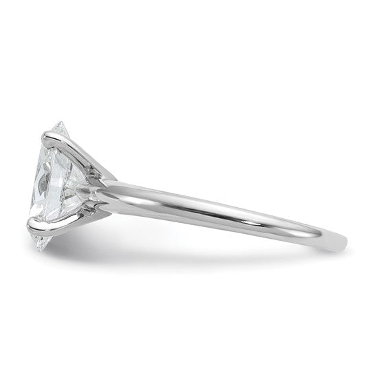 14K White Gold 2.00ct Solitaire Oval Lab Grown Diamond Engagement Ring