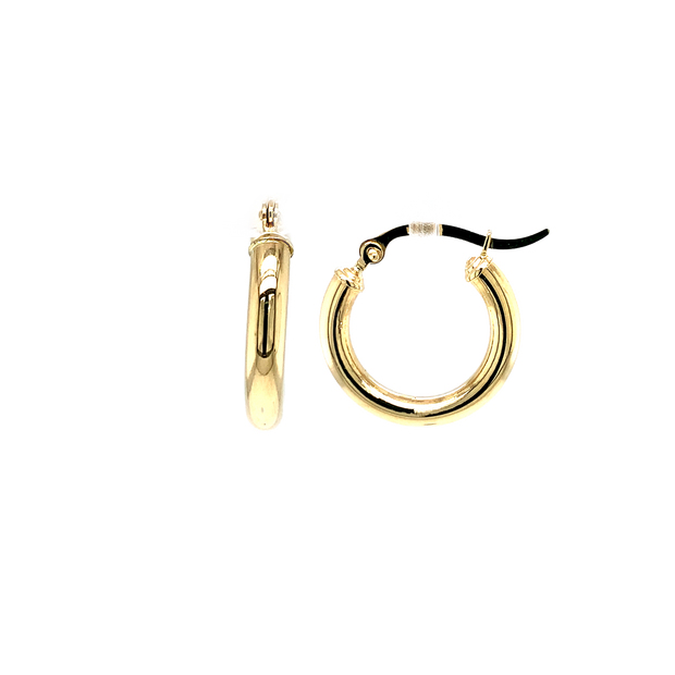 14K Yellow Gold Small Hoop Earrings