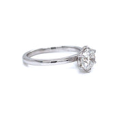 14K White Gold 1.09ct Solitaire Lab Grown Diamond Engagement Ring