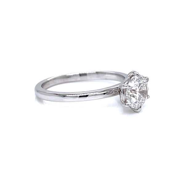 14K White Gold 1.09ct Solitaire Lab Grown Diamond Engagement Ring