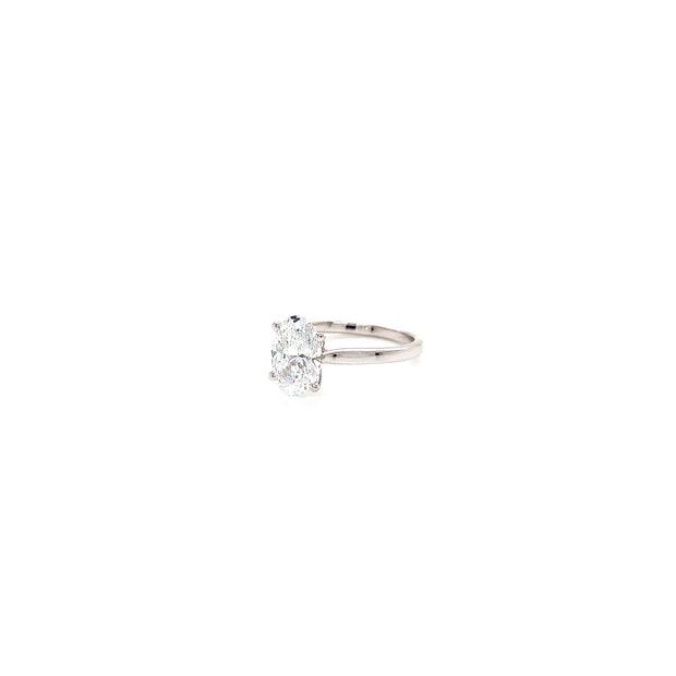 14K 2.33ct Solitaire Laboratory Grown Oval Diamond Engagement Ring