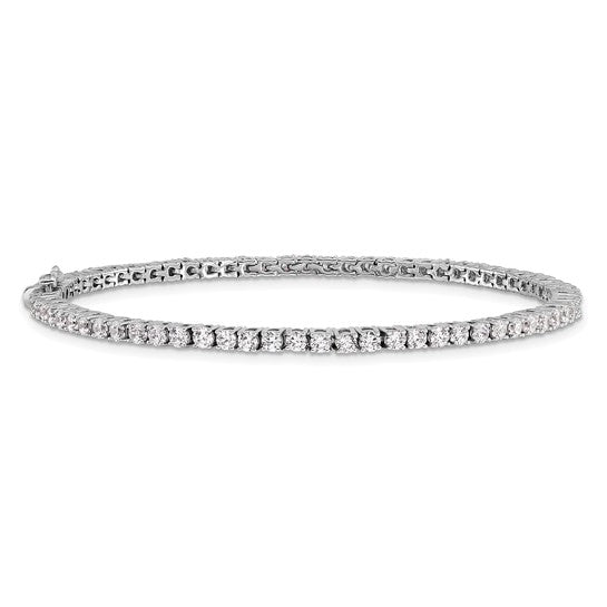 14 Karat White Gold Lab-Grown Diamond Tennis Bracelet
