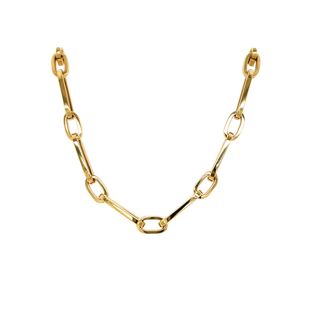 14K Gold Paperclip Chain 18"