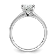 14K White Gold 2.00ct Solitaire Oval Lab Grown Diamond Engagement Ring