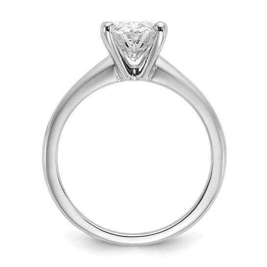 14K White Gold 2.00ct Solitaire Oval Lab Grown Diamond Engagement Ring