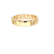 14K Yellow Gold Chain Diamond Ring