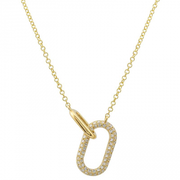 14K Diamond Link Neckclace