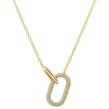 14K Diamond Link Neckclace