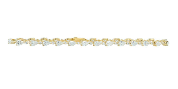 14K Pear and Round Shapre Lab Grown Diamond Bracelet
