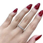 14K White Gold Diamond Band