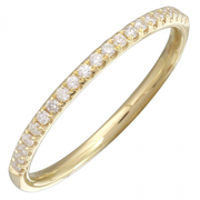 14K Yellow Gold Diamond Pave Band