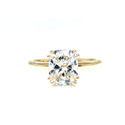 2.43ct Solitaire Laboratory Grown Elongated Cushion Cut Diamond Engagement Ring