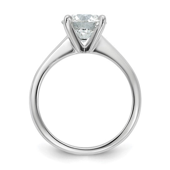 14K White Gold 2.00ct Round Lab Grown Diamond Solitaire Engagement Ring
