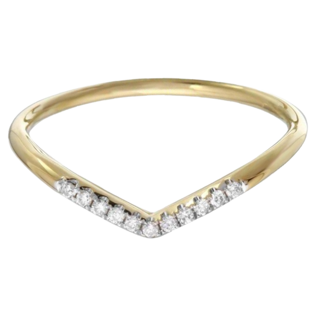 14k Yellow Gold Contoured Ring