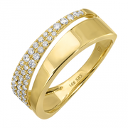 14K Yellow Gold Pave Band