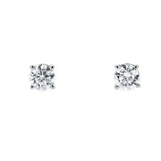 1/3 CT Natural Diamond Stud Earrings in 14K White Gold