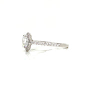 2.10tw Laboratory-Grown Pave Halo Cushion Cut Engagement Ring