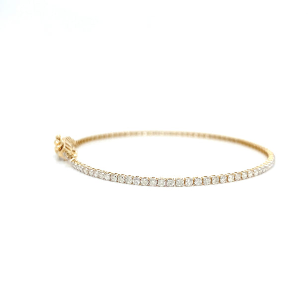 14K 1.25ctw Yellow Gold Tennis Bracelet