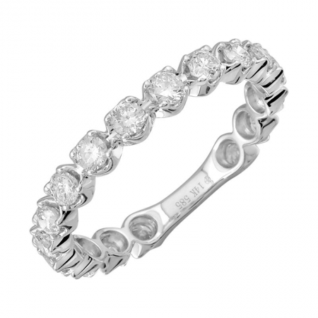 14 Karat White Gold Cupcake Wedding Band