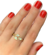 14k Yellow Gold 3-Stone Diamond Ring