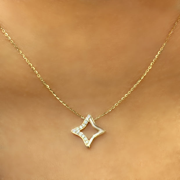14 Karat Yellow Gold Star Pendant