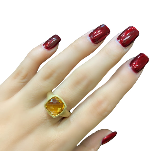 14K Yellow Gold Citrine Fashion Ring