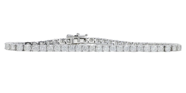 14K White Gold 5.00ctw Natural Diamond Tennis Bracelet 7 in